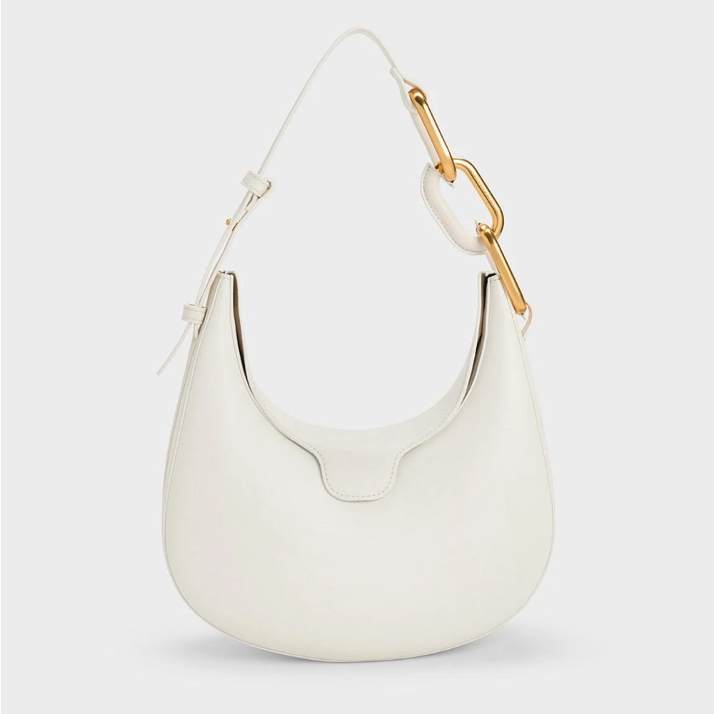 Kora Metallic Accent Moon Bag NWT